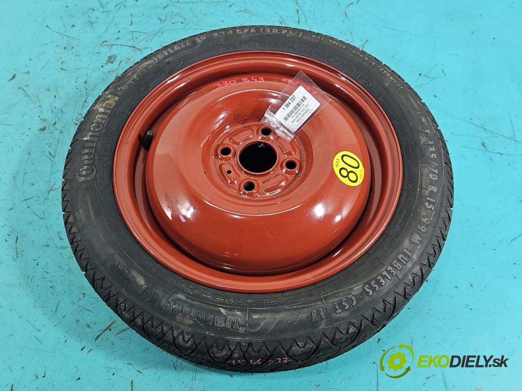 Suzuki Swift Mk7 2010-2017 1.2 16V 94 HP manual 69 kW 1242 cm3 5- koleso rezervne 15