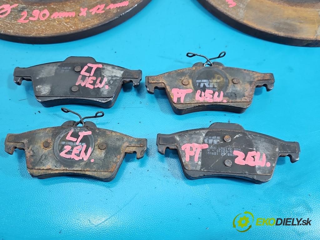 Citroen C5 II 2008-2017 2.0 hdi 136 HP manual 100 kW 1997 cm3 4- Štíty: brzdové zadné