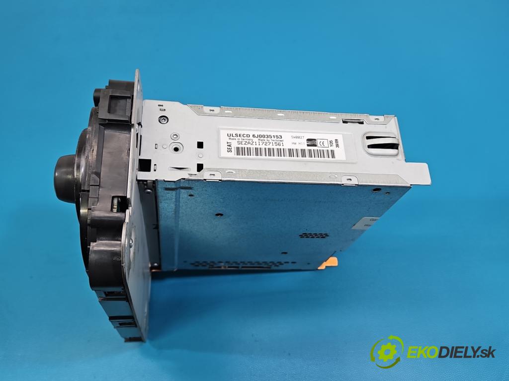 Seat Ibiza IV 6J 2008-2017 1.2 12V 69KM manual 51 kW 1198 cm3 3- Radio továrna: 6J0035153