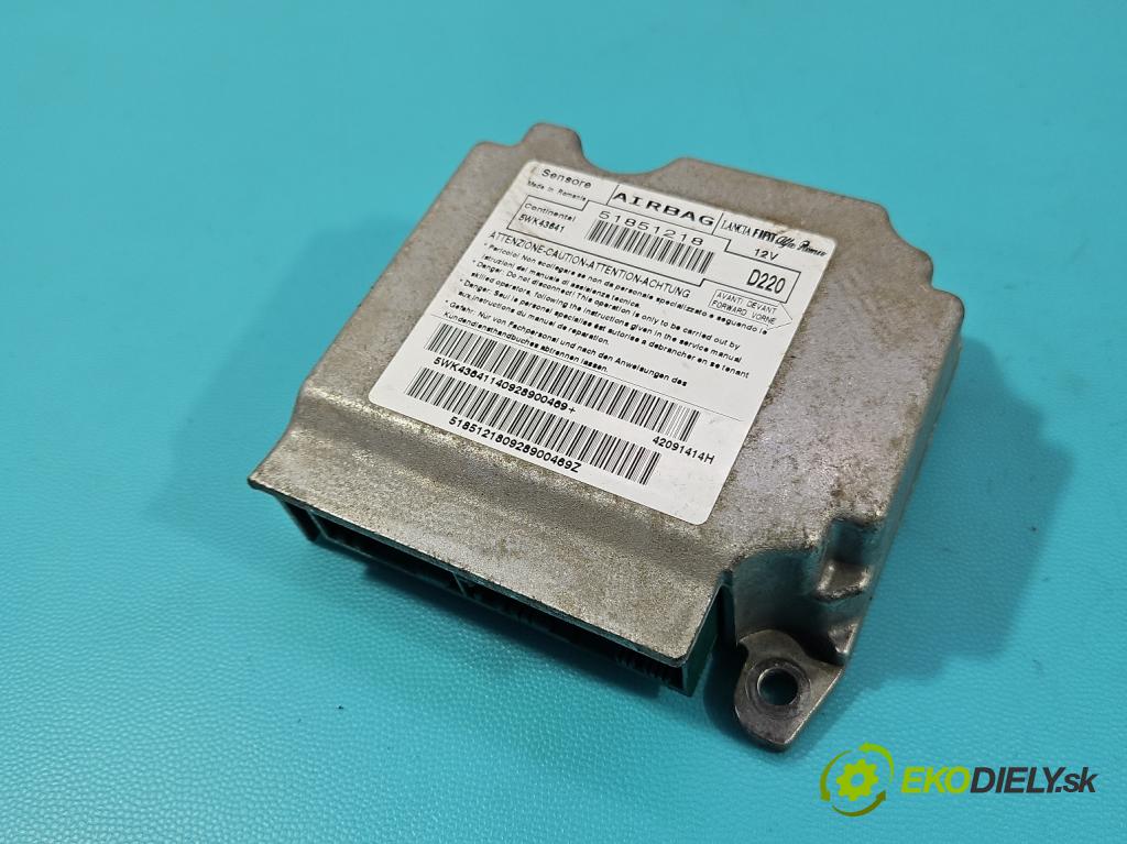 Fiat Bravo II 2007-2014 1.4 T 120 hp manual 88 kW 1368 cm3 5- řídící jednotka polštáře: 51851218