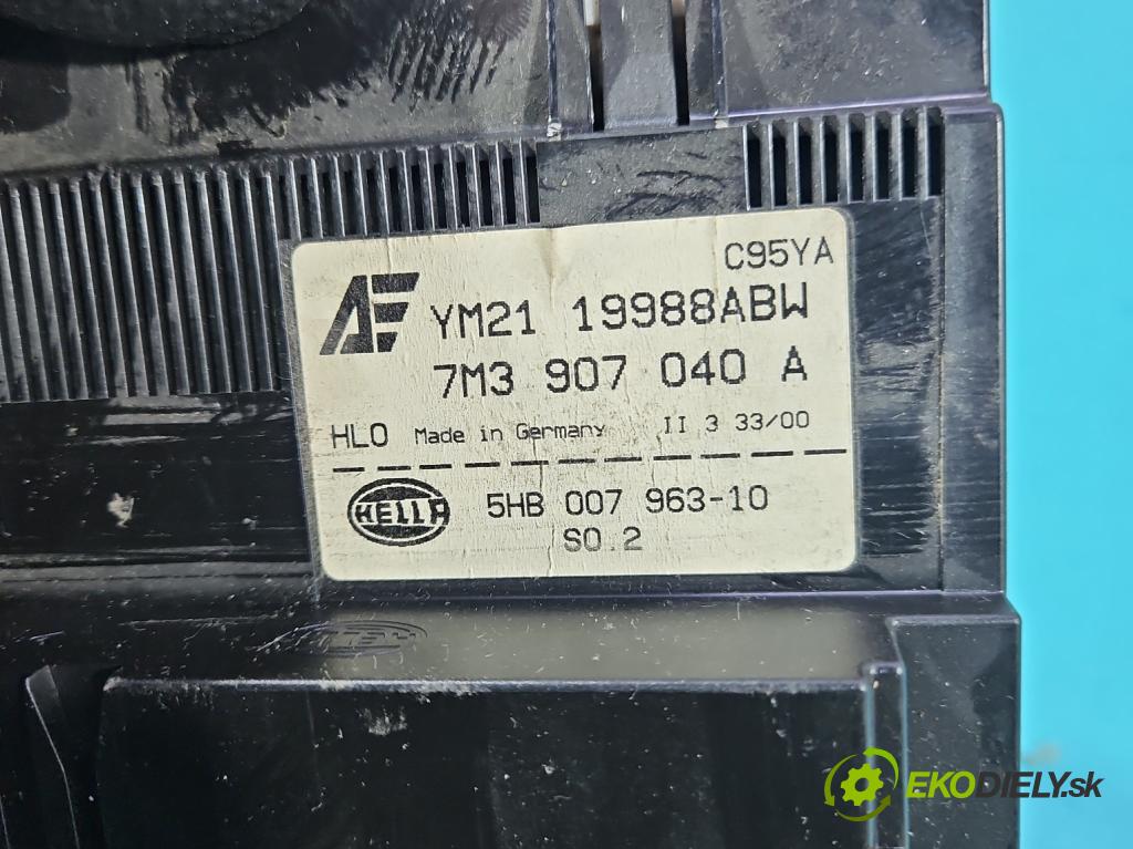 Vw Sharan I 1995-2010 1.9 tdi 116 HP automatic 85 kW 1896 cm3 5- panel kúrenia 7M3907040A