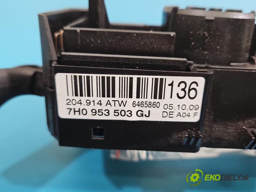 Seat Ibiza IV 6J 2008-2017 1.2 12V 69KM manual 51 kW 1198 cm3 3- prepínač komplex: 7H0953503GJ (Prepínacie páčky pod volantom)