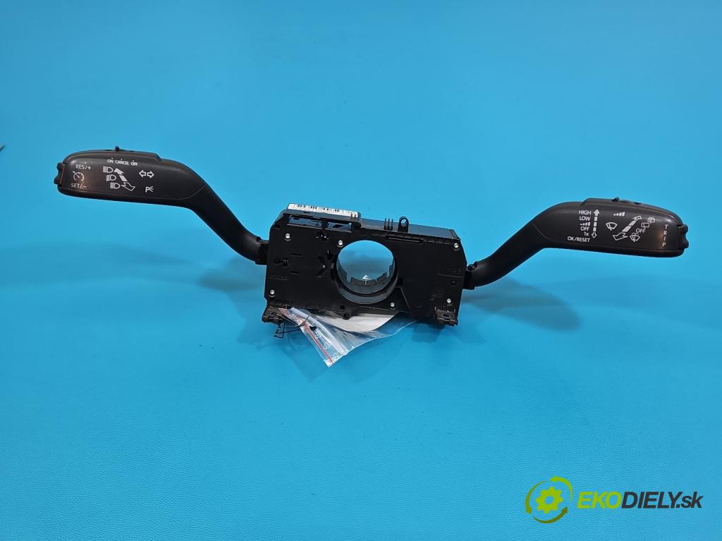 Seat Ibiza IV 6J 2008-2017 1.2 12V 69KM manual 51 kW 1198 cm3 3- Přepínač sdružený 7H0953503GJ (Páčky pod volantem)