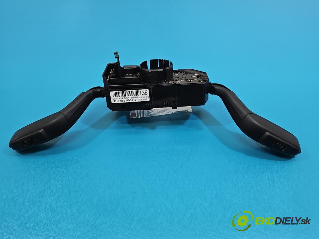 Seat Ibiza IV 6J 2008-2017 1.2 12V 69KM manual 51 kW 1198 cm3 3- prepínač komplex: 7H0953503GJ (Prepínacie páčky pod volantom)