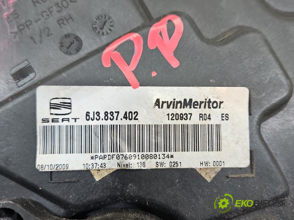Seat Ibiza IV 6J 2008-2017 1.2 12V 69KM manual 51 kW 1198 cm3 3- mechanizmus okna predné pravý 6R0959802B