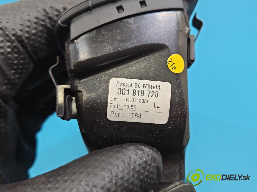 Vw Passat B6 2005-2010 2.0 tdi 140 HP manual 103 kW 1968 cm3 5- Mřížka: kúrenia stredová 3C2819728D (Mriežka kúrenia (fukár))