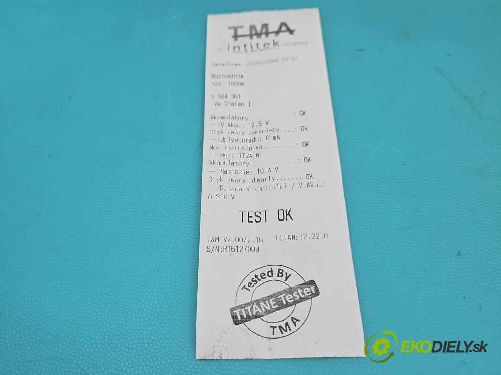 Vw Sharan I 1995-2010 1.9 tdi 116 HP automatic 85 kW 1896 cm3 5- štartér (Štartér)