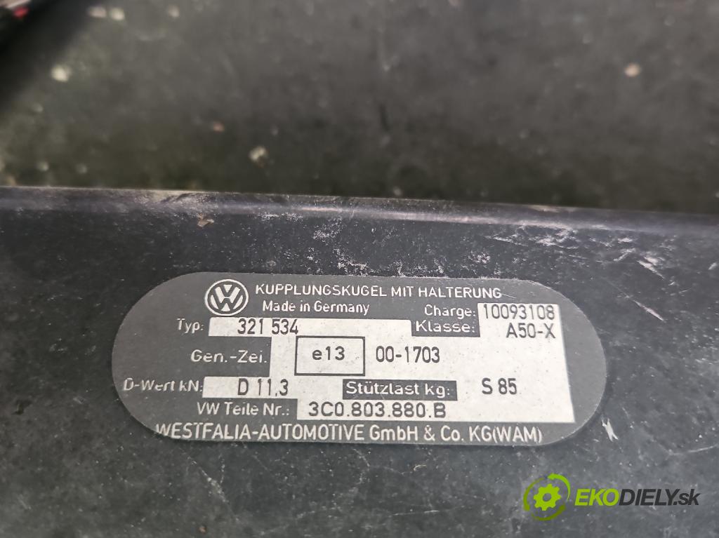 Vw Passat B6 2005-2010 2.0 tdi 140 hp manual 103 kW 1968 cm3 5- oko tažné  (Tažné zařízení)