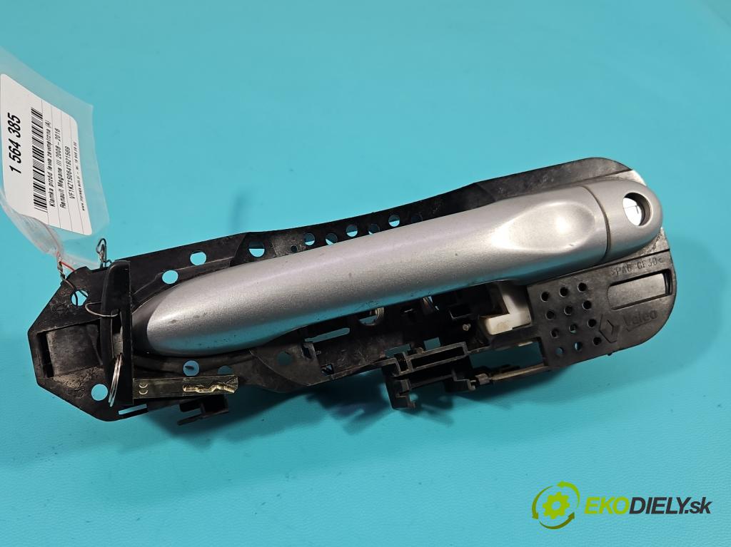 Renault Megane III 2008-2016 1.9 dci 131 HP manual 96 kW 1870 cm3 5- rukoväť predné ľavé mimo: 806070032R (Kľučka dverí vonkajšia predná ľavá)