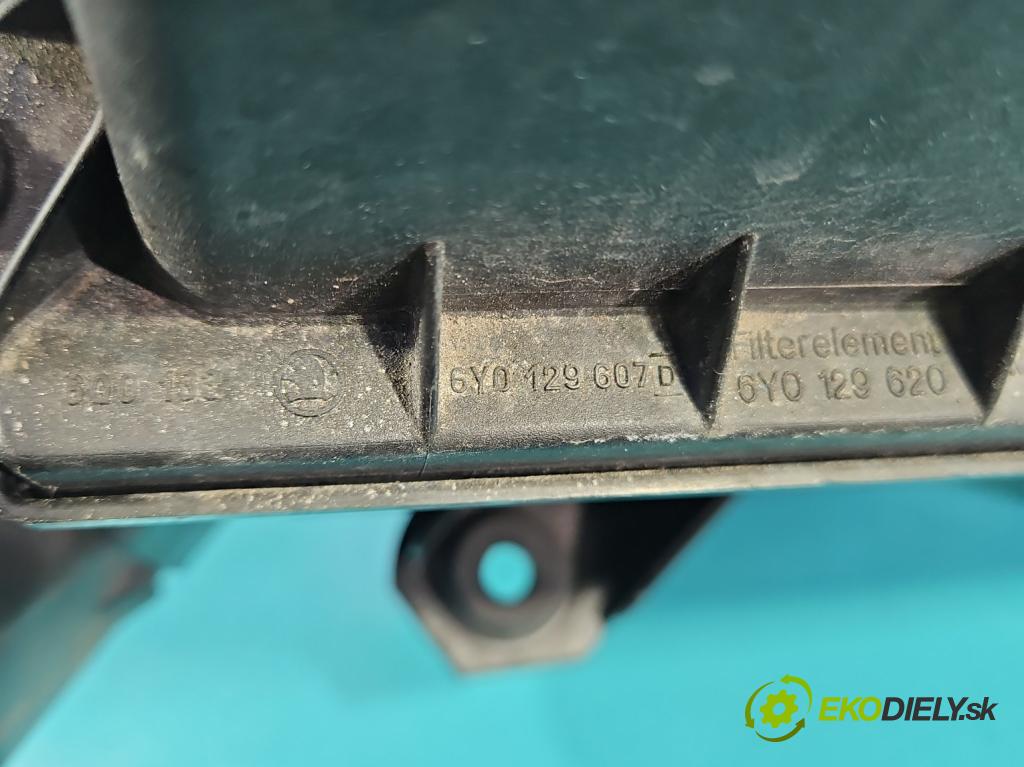 Seat Ibiza IV 6J 2008-2017 1.2 12V 69KM manual 51 kW 1198 cm3 3- obal filtra vzduchu 6Y0129607D (Kryt vzduchového filtru)