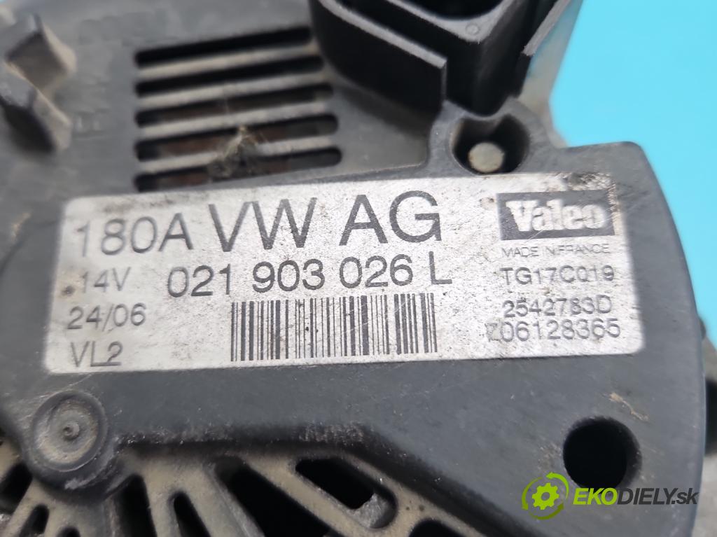 Vw Passat B6 2005-2010 2.0 tdi 140 hp manual 103 kW 1968 cm3 5- Alternator 021903026L (Alternátor)