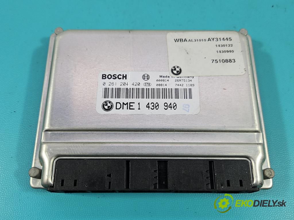 Bmw 3 E46 1998-2007 1.9 8V 118 HP manual 87 kW 1895 cm3 4- riadiaca jednotka motora 0261204420