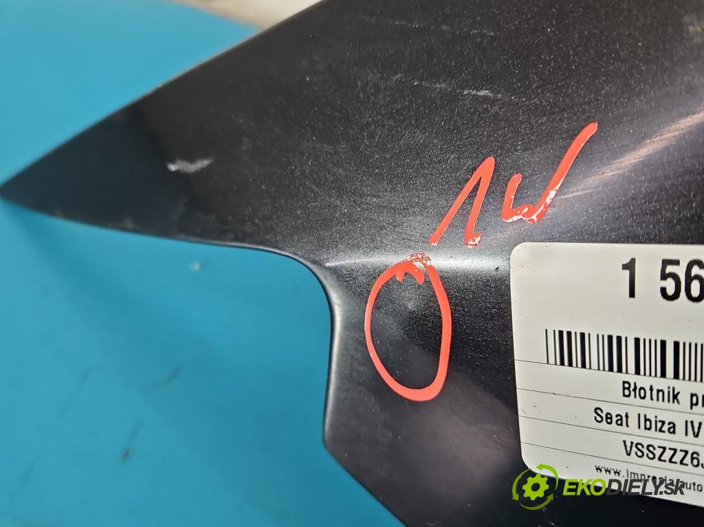 Seat Ibiza IV 6J 2008-2017 1.2 12V 69KM manual 51 kW 1198 cm3 3- blatník predné ľavý  (Blatník predný ľavý)