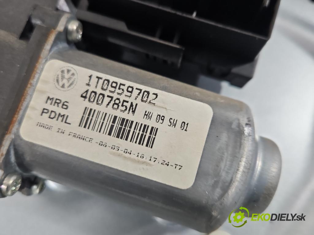 Skoda Octavia II 2004-2013 1.9 tdi 105 HP manual 77 kW 1896 cm3 5- mechanizmus okna predné pravý 1T0959702