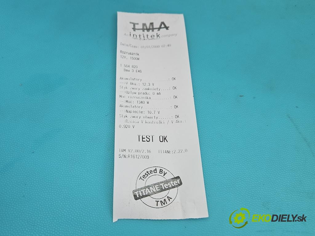 Bmw 3 E46 1998-2007 1.9 8V 118 HP manual 87 kW 1895 cm3 4- štartér 0001108157 (Štartér)