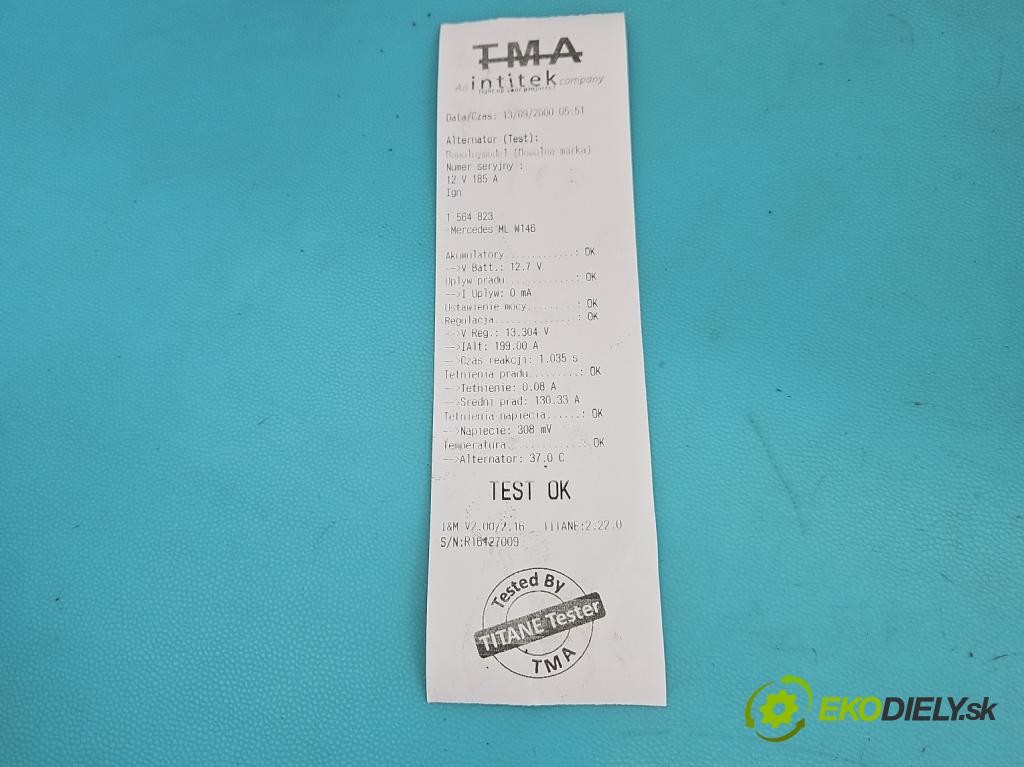 Mercedes ML W164 2005-2011 3.0 CDI V6 224 hp automatic 165 kW 2987 cm3 5- Alternator A6421540402 (Alternátor)