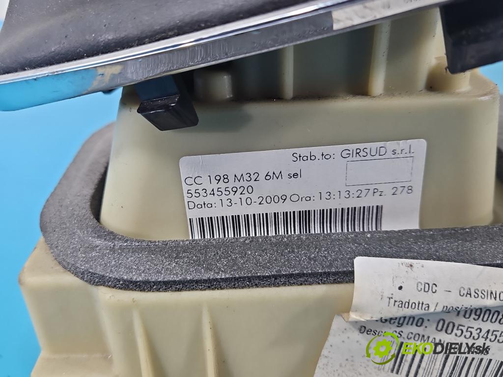 Fiat Bravo II 2007-2014 1.4 T 120 hp manual 88 kW 1368 cm3 5- kulisa změny stupňová 553455920 (Řadicí páka (kulisa) )