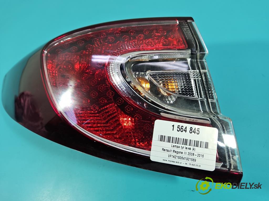 Renault Megane III 2008-2016 1.9 dci 131 HP manual 96 kW 1870 cm3 5- svetlo / reflektor zadné ľavé  (Kľučka dverí ostatné)