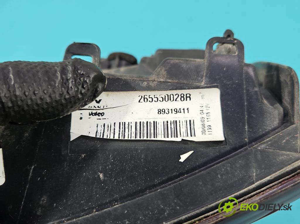 Renault Megane III 2008-2016 1.9 dci 131 HP manual 96 kW 1870 cm3 5- svetlo / reflektor zadné ľavé 265550028R (Kľučka dverí ostatné)