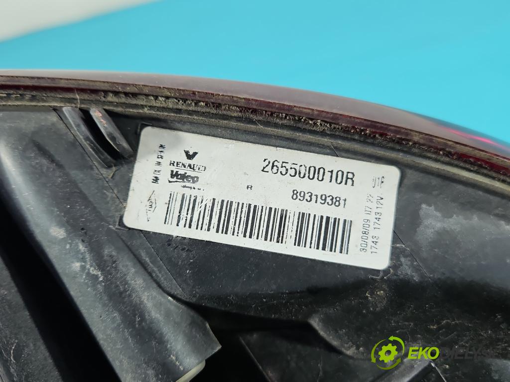 Renault Megane III 2008-2016 1.9 dci 131 HP manual 96 kW 1870 cm3 5- svetlo / reflektor zadné pravé 265500010R (Kľučka dverí ostatné)