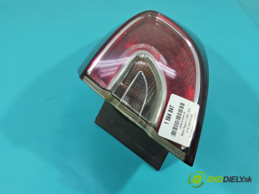 Renault Megane III 2008-2016 1.9 dci 131 HP manual 96 kW 1870 cm3 5- svetlo / reflektor zadné pravé 265500010R (Kľučka dverí ostatné)