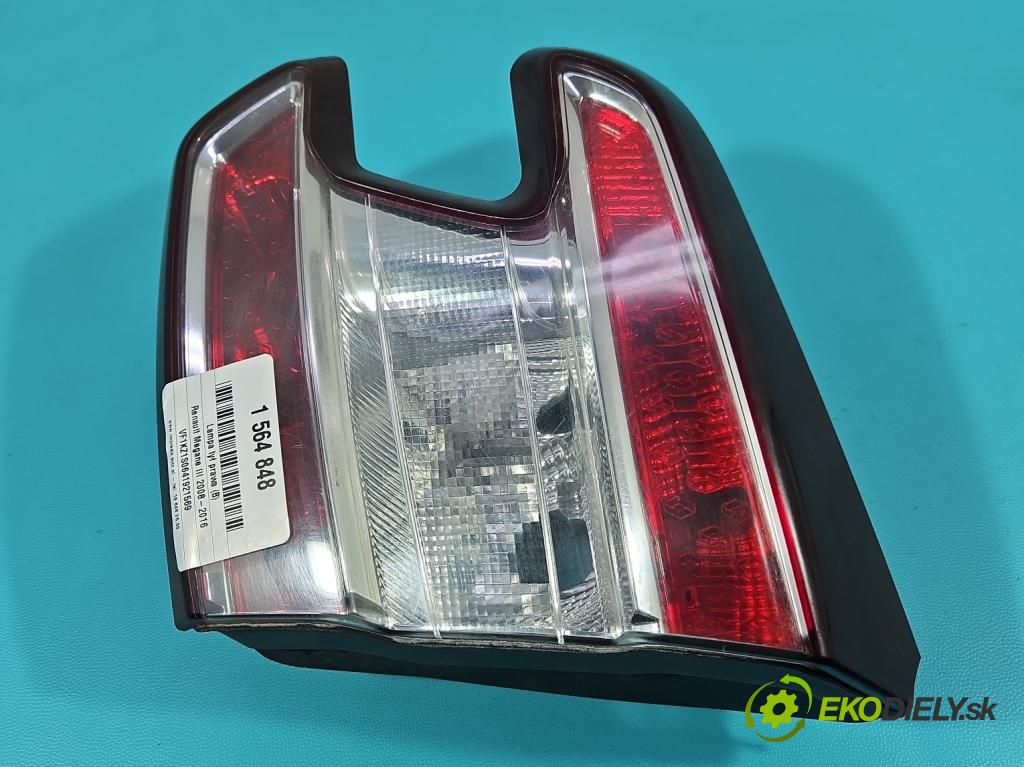 Renault Megane III 2008-2016 1.9 dci 131 HP manual 96 kW 1870 cm3 5- svetlo / reflektor zadné pravé 265500027R (Kľučka dverí ostatné)