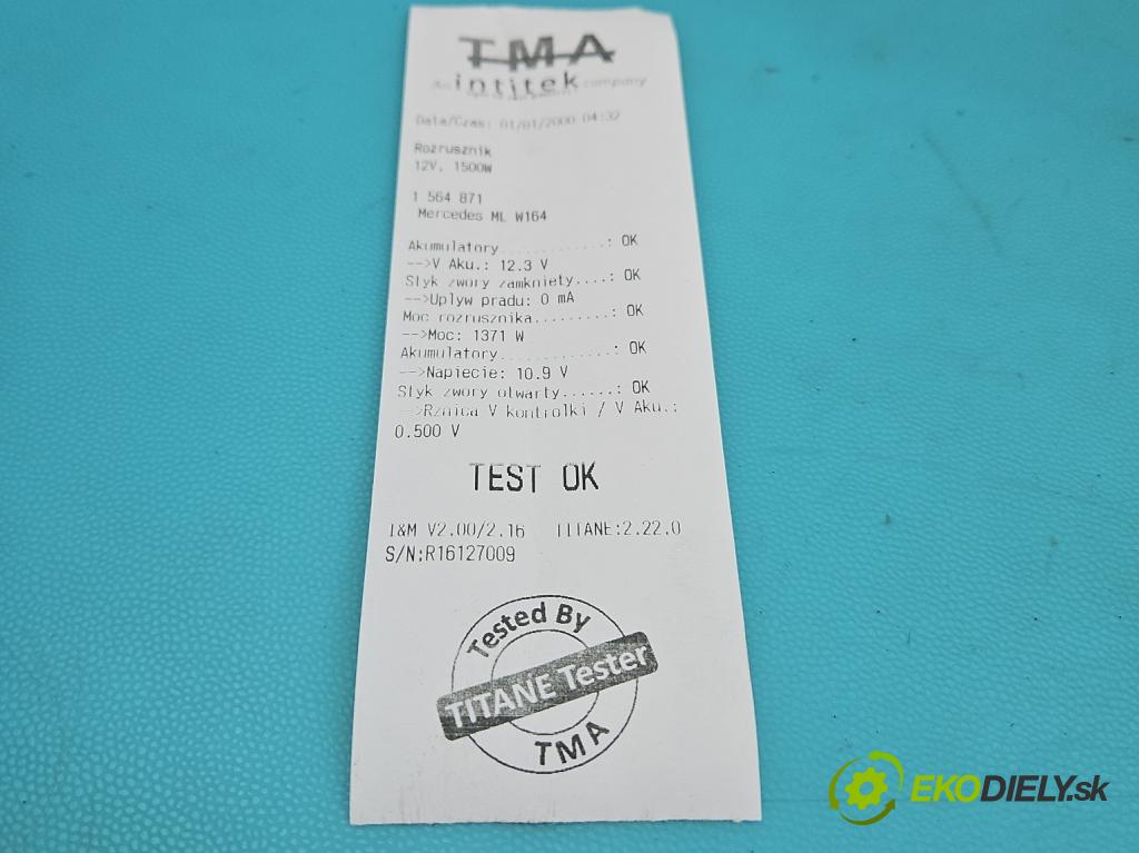 Mercedes ML W164 2005-2011 3.0 CDI V6 224hp automatic 165 kW 2987 cm3 5- štartér 0001115049 (Štartér)