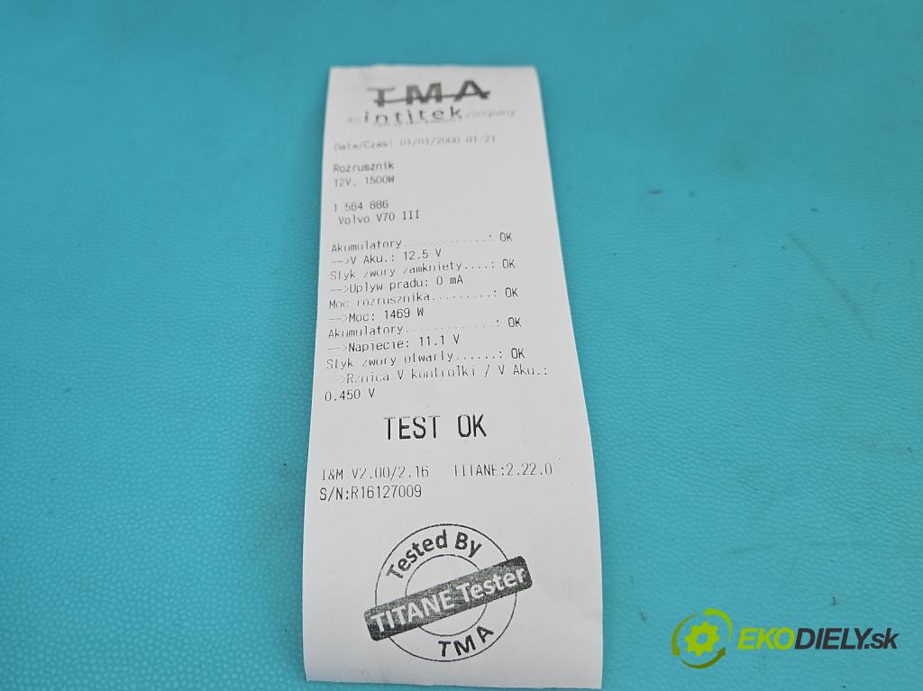 Volvo V70 III 2007-2016 2.0 16V 145 HP manual 107 kW 1999 cm3 5- štartér 6G9N-11000-AA (Štartér)