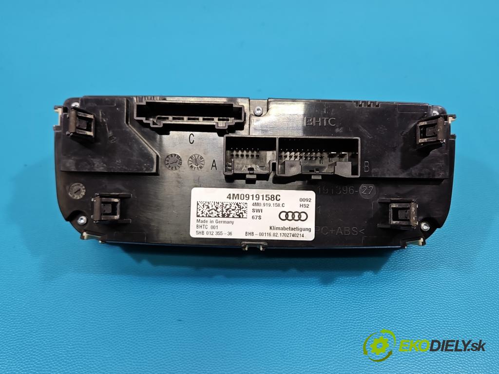 Audi Q7 2015- 3.0 TFSI CRE 333KM: automatic 245 kW 2995 cm3 5- palubní deska panel topení 4M0919158C