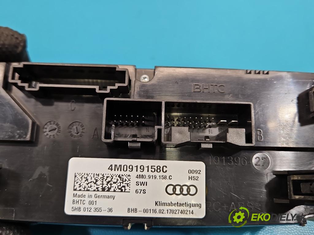 Audi Q7 2015- 3.0 TFSI CRE 333KM: automatic 245 kW 2995 cm3 5- palubní deska panel topení 4M0919158C