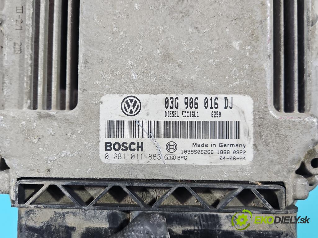 Skoda Octavia II 2004-2013 1.9 tdi 105 hp manual 77 kW 1896 cm3 5- řídící jednotka motoru 03G906016DJ