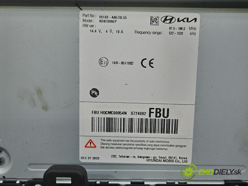 Hyundai Elantra VII 2020- 1.6 16V manual 90.2 kW 1598 cm3 4- Radio originál 96160-AA570