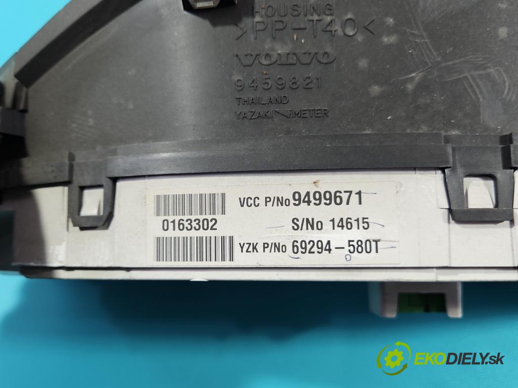 Volvo S80 I 1998-2006 2.5 tdi 140 HP automatic 103 kW 2461 cm3 4- prístrojovka/ budíky 9499671 (Prístrojová doska)
