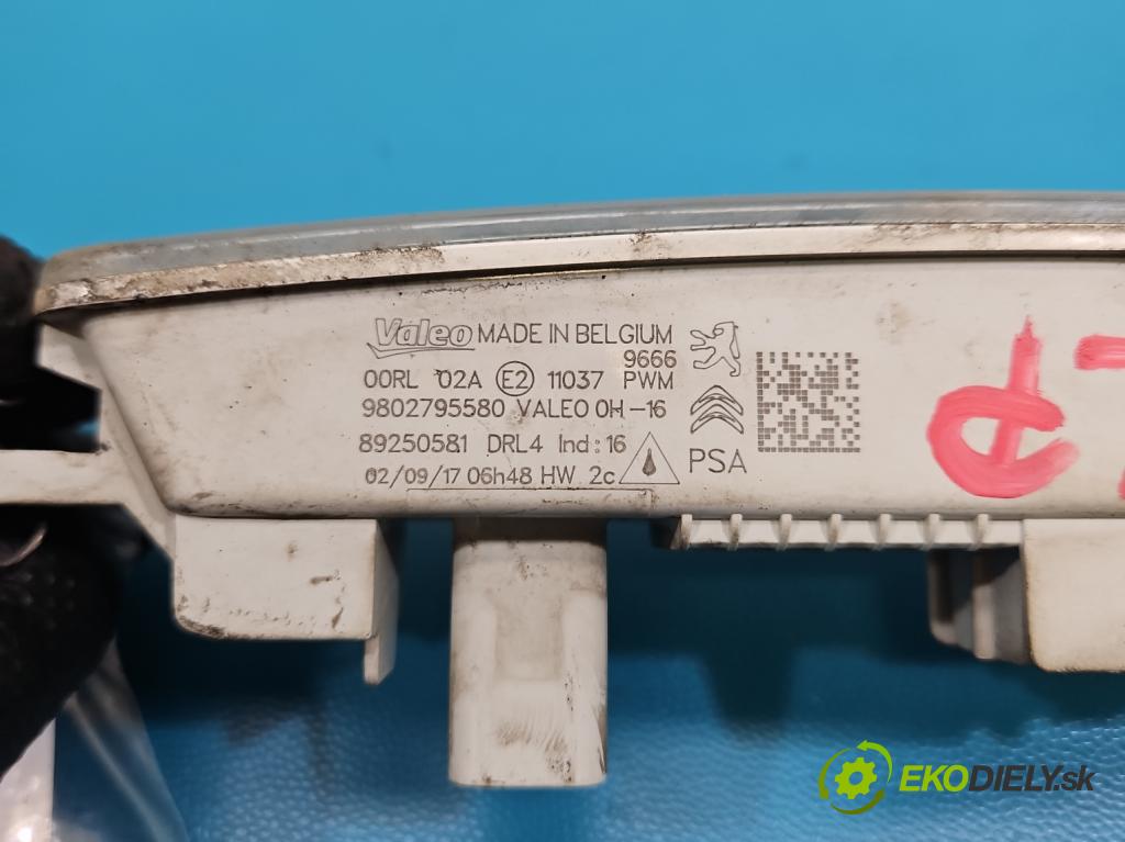 Peugeot 301 1.6 hdi 99 HP manual 73 kW 1560 cm3 4- Svetlo: prevádzky ľavé 9802795580