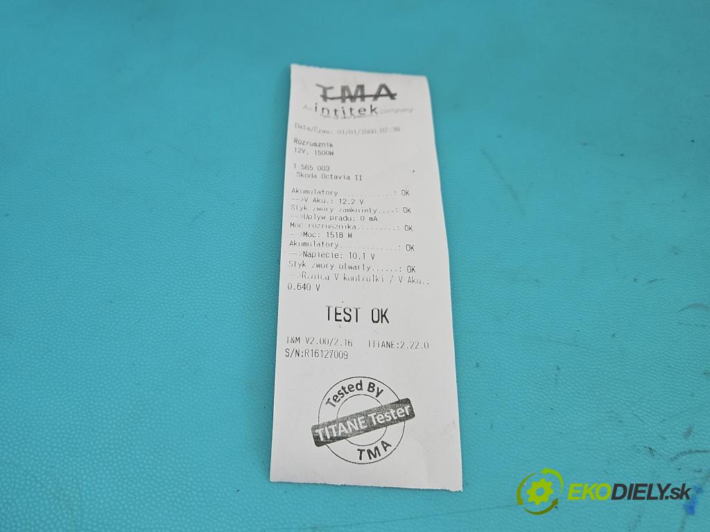 Skoda Octavia II 2004-2013 1.9 tdi 105 HP manual 77 kW 1896 cm3 5- štartér (Štartér)