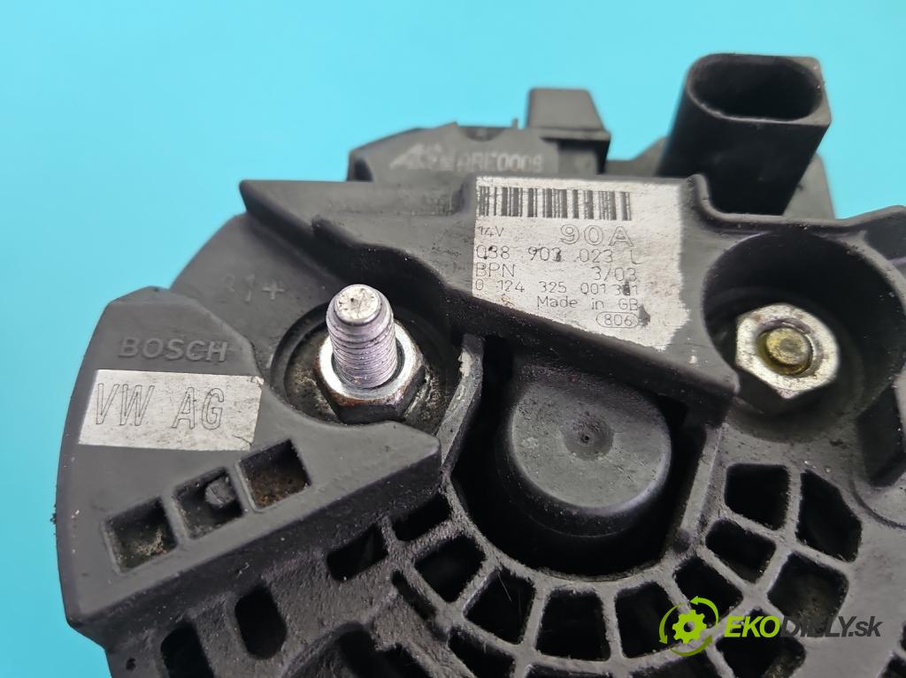 Seat Leon I 1999-2005 1.9 tdi 110 HP manual 81 kW 1896 cm3 5- Alternator 038903023L (Alternátor)