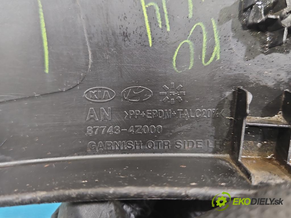 Hyundai Santa Fe III 2012–2018 2.4 GDI 190 HP automatic 140 kW 2359 cm3 5- lišta blatník zadné ľavé 87743-4Z000