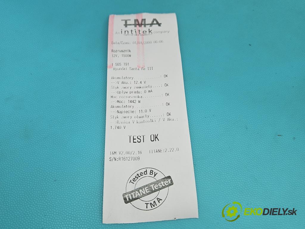 Hyundai Santa Fe III 2012–2018 2.4 GDI 190 HP automatic 140 kW 2359 cm3 5- štartér 36100-2G210 (Štartér)