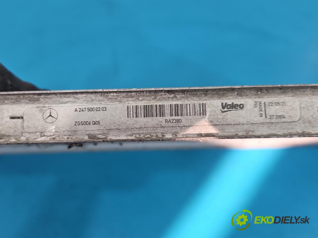 Mercedes A W177 2018- 2.0 T 306KM automatic 225 kW 1991 cm3 4- Chladič vody A2475000203 (Vodní chladič)