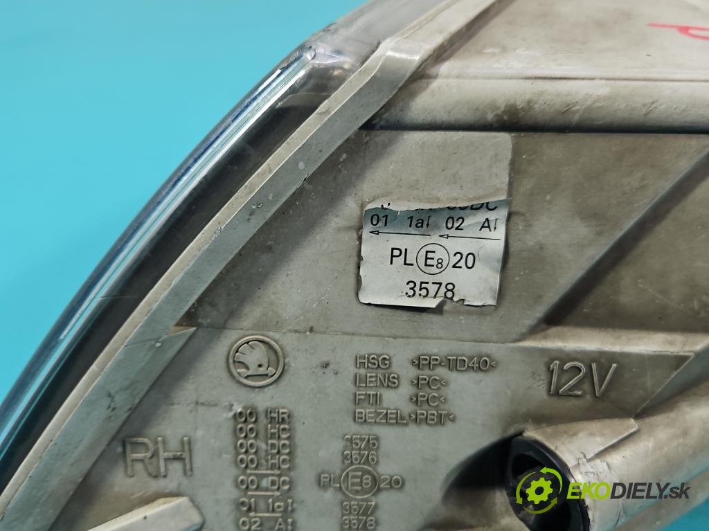 Skoda Octavia II 2004-2013 1.9 tdi 105 HP manual 77 kW 1896 cm3 5- Reflektor: pravý  (Svetlo predné pravé)