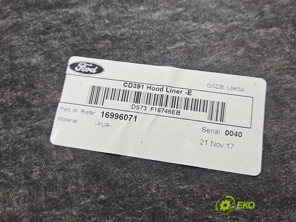 Ford Mondeo Mk5 2014-2022 2.0 16V 140 HP automatic 103 kW 1999 cm3 4- Zvuková izolácia kapoty DS73-F16746EB