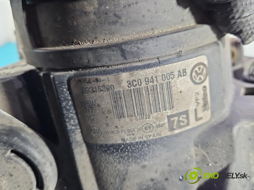 Vw Passat B6 2005-2010 1.9 tdi 105 HP manual 77 kW 1896 cm3 5- Reflektor: ľavý 3C0941005AB (Kľučka dverí ostatné)