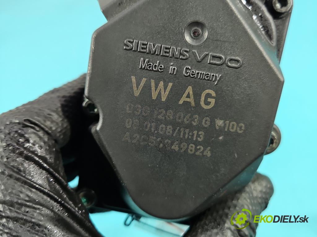 Vw Passat B6 2005-2010 1.9 tdi 105 hp manual 77 kW 1896 cm3 5- škrticí klapka 03G128063G (Škrticí klapka)