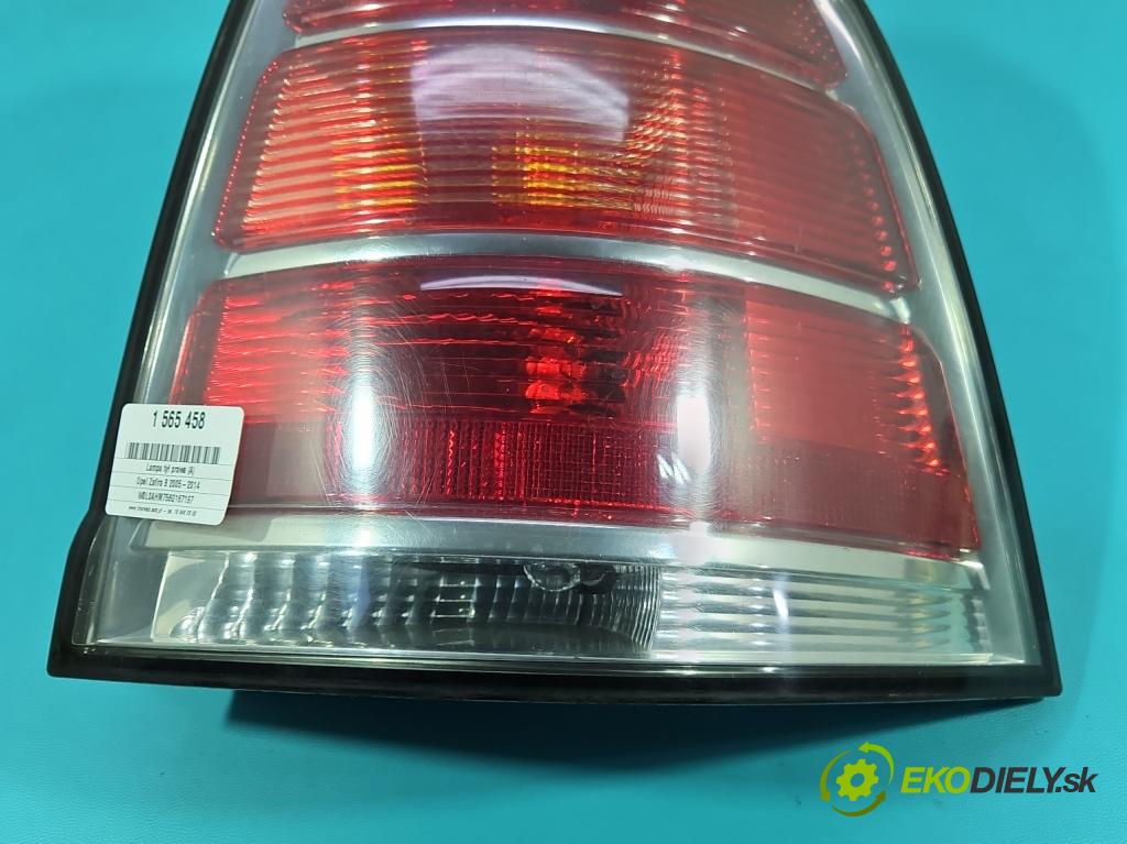 Opel Zafira B 2005-2014 1.9 cdti 120 HP manual 88 kW 1910 cm3 5- svetlo / reflektor zadné pravé 24451843R (Kľučka dverí ostatné)