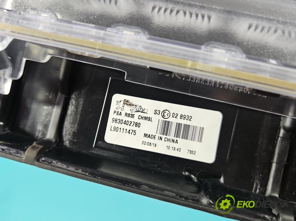 Peugeot 508 II 2018- 1.6 16V 181KM automatic 133 kW 1598 cm3 5- světlo: stop: 9830402780