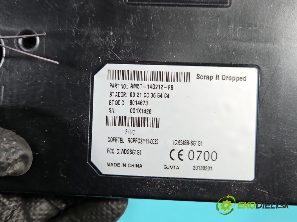 Ford Focus Mk3 2010-2018 1.6 tdci 105 HP manual 77 kW 1560 cm3 5- riadiaca jednotka ostatné AM5T-14D212-FB