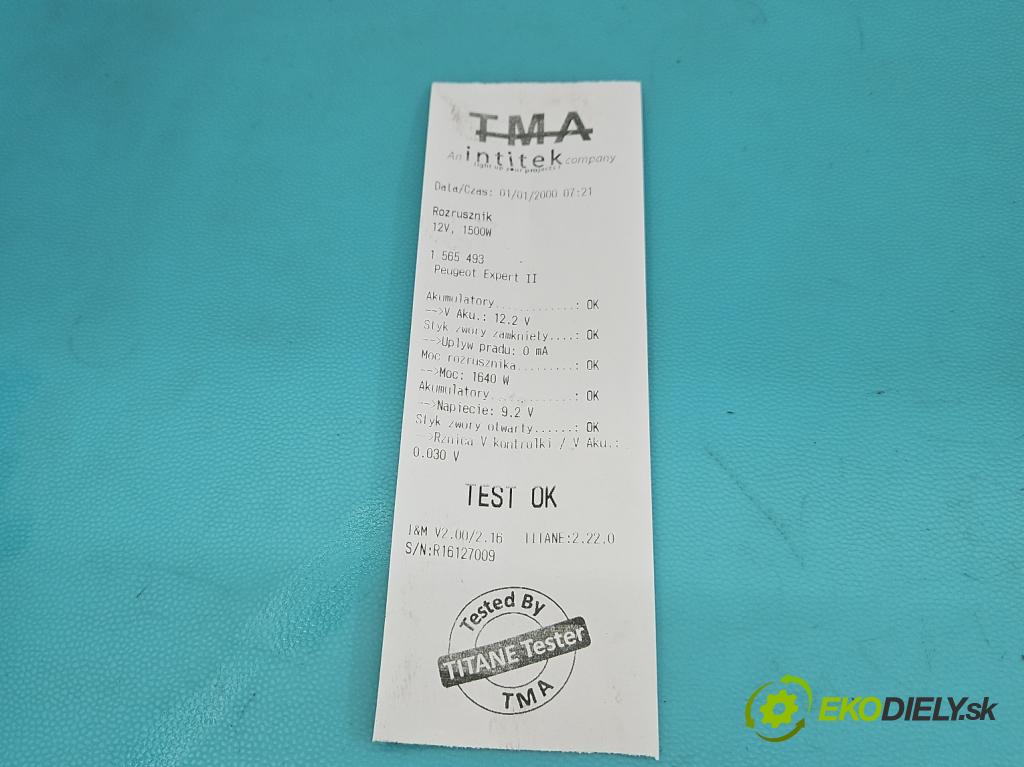 Peugeot Expert II 2006-2016 1.6 hdi 90 HP manual 66 kW 1560 cm3 5- štartér  (Štartér)