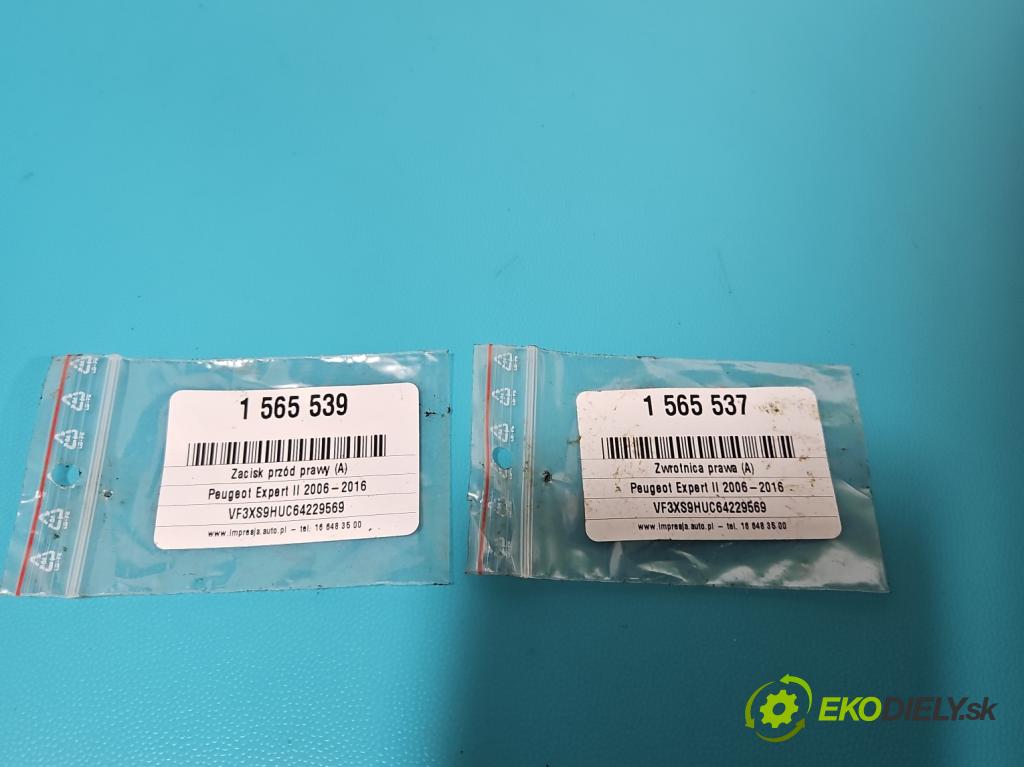 Peugeot Expert II 2006-2016 1.6 hdi 90 HP manual 66 kW 1560 cm3 5- brzdič predné pravý  (Kľučka dverí ostatné)