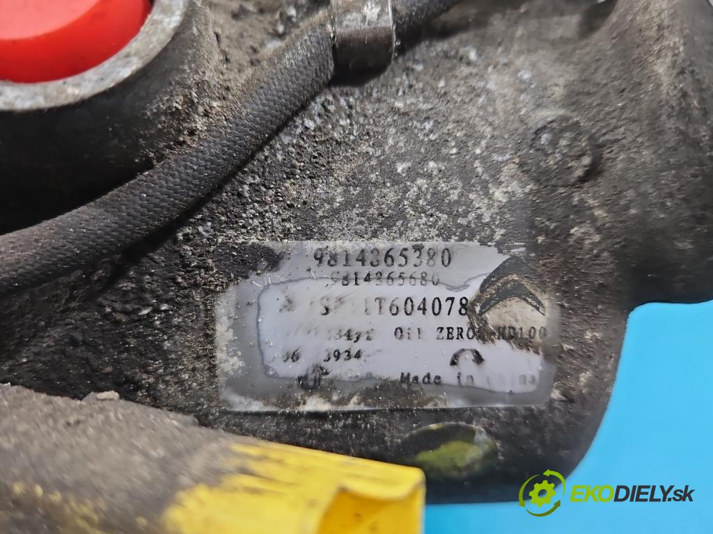 Peugeot 301 1.6 hdi 99 HP manual 73 kW 1560 cm3 4- Kompresor: klimatizácie 9814865380 (Kompresor klimatizácie)