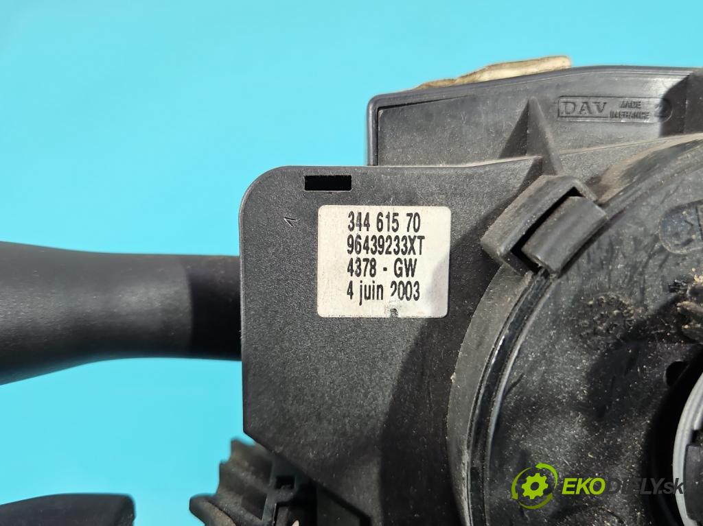 Peugeot 307 2.0 hdi 90 HP manual 66 kW 1997 cm3 5- prepínač komplex: 96439233XT (Prepínacie páčky pod volantom)